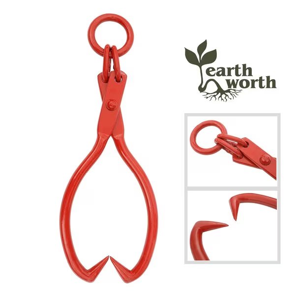 25-inch Skidding Tongs with Ring, Red, Earth Worth, Mfr#: 83-DT5206